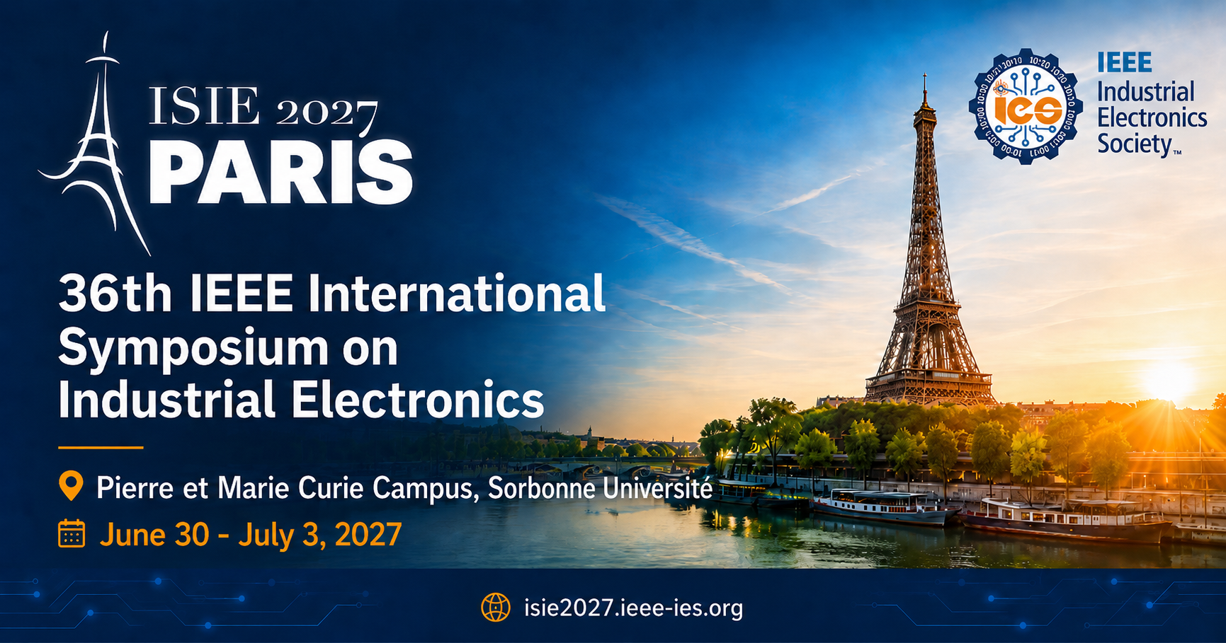 Isie Welcome to ISIE 2027 :: IEEE ISIE 2027 | International Symposium on ...