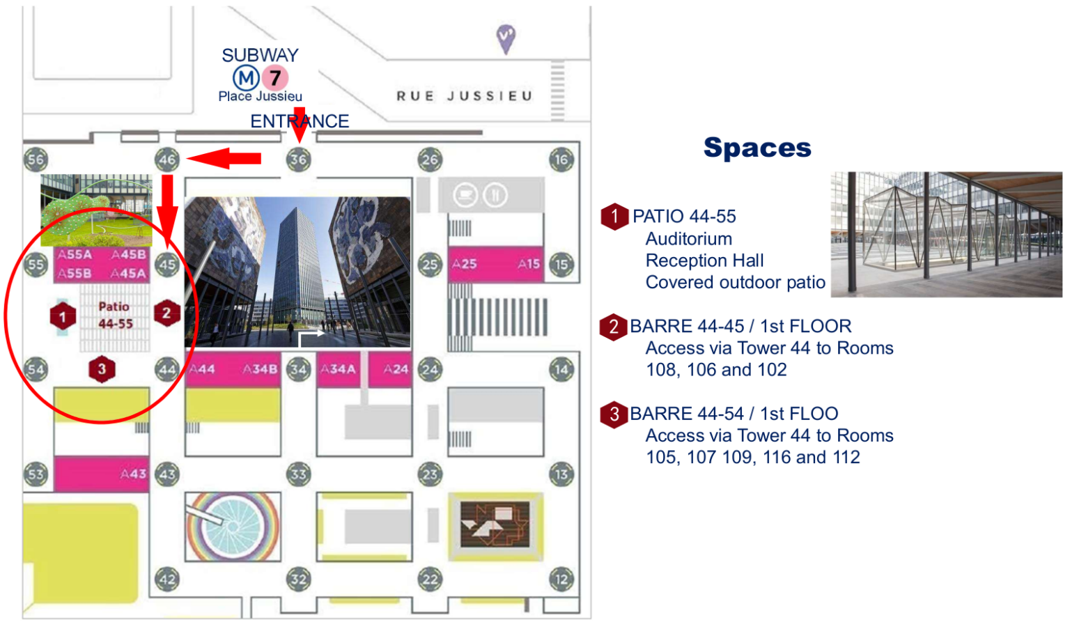 Campus map — Jussieu, Sorbonne University, Paris 5e